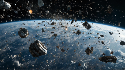 space debris orbiting earth