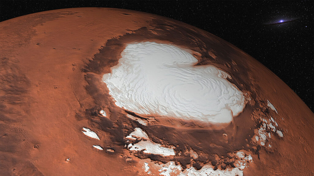 polar ice caps on mars